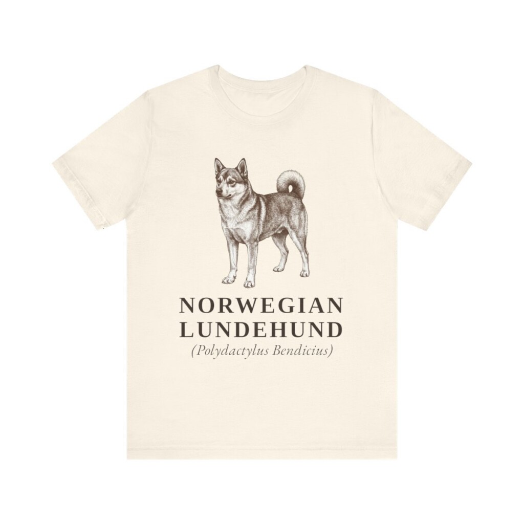 Norwegian Lundehund Latin Shirt, Vintage Dog Sketch Tee, Dog Latin Gift