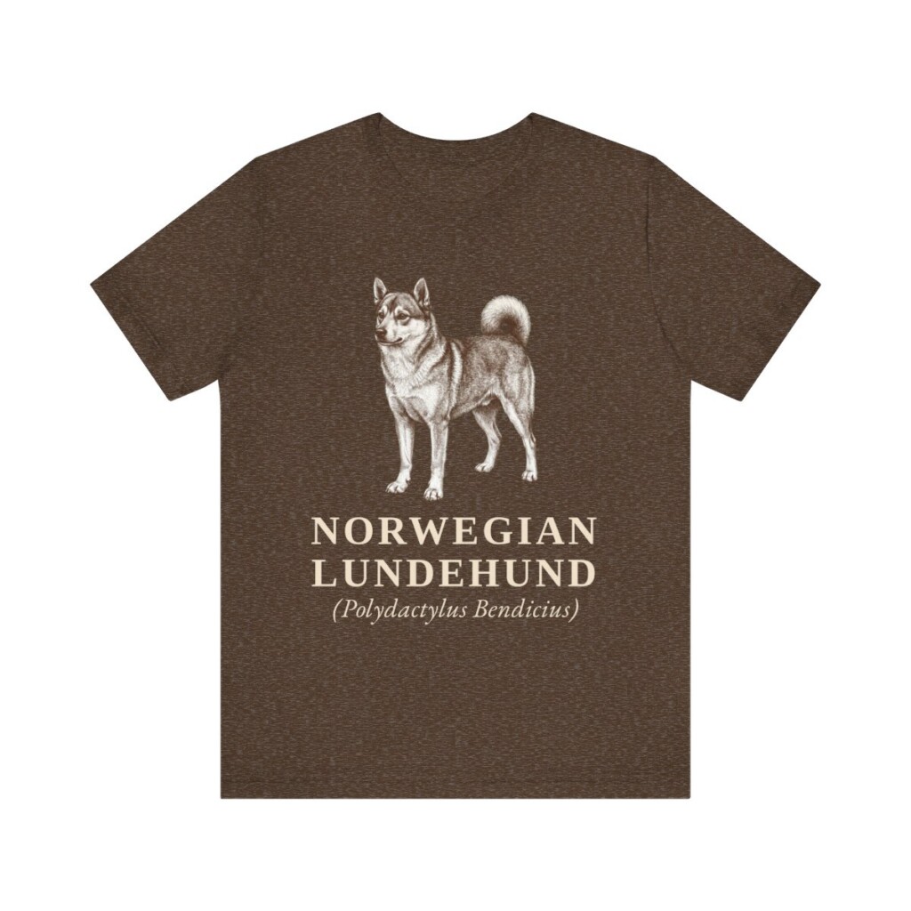 Norwegian Lundehund Latin Shirt, Vintage Dog Sketch Tee, Dog Latin Gift