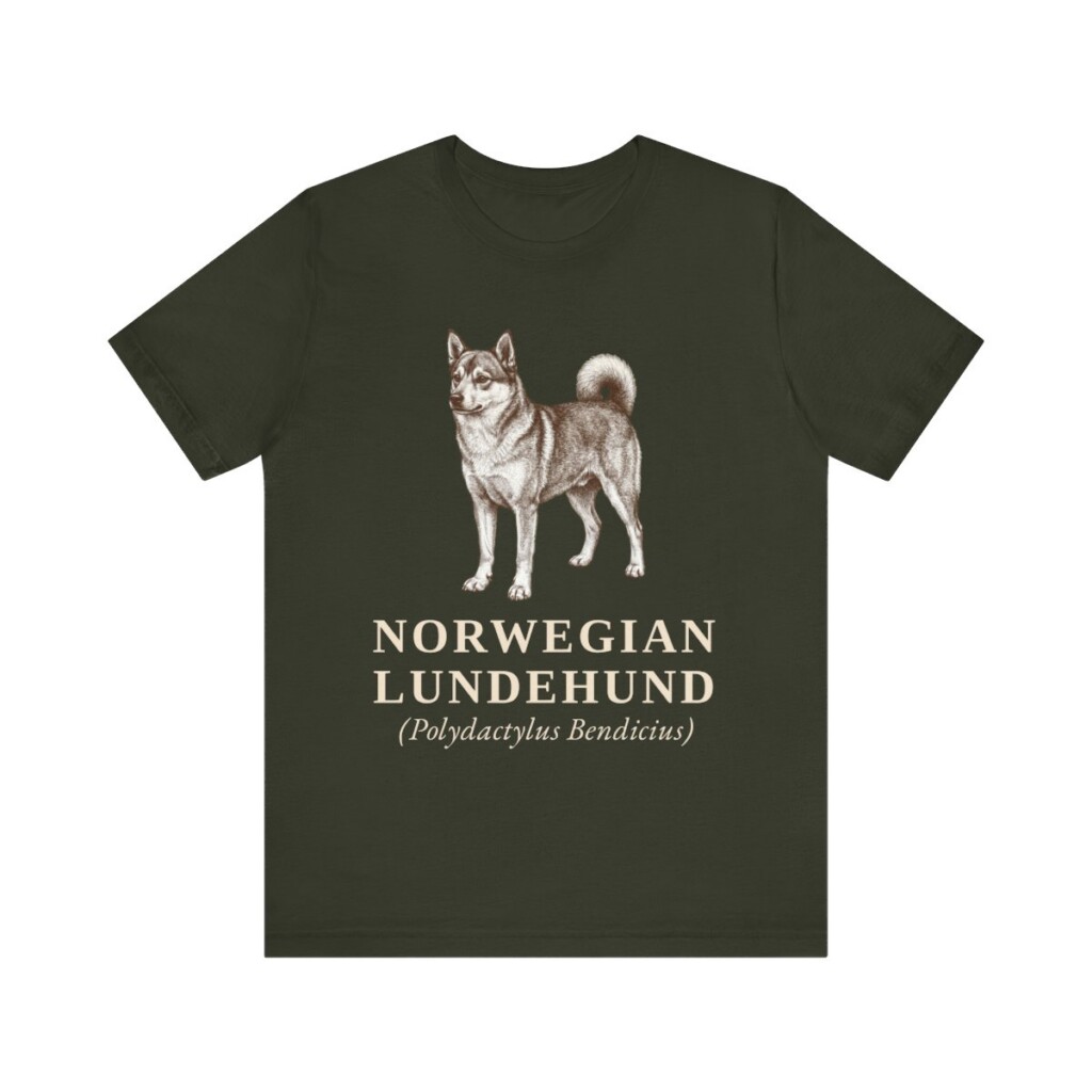 Norwegian Lundehund Latin Shirt, Vintage Dog Sketch Tee, Dog Latin Gift