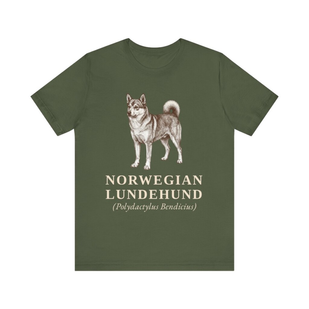 Norwegian Lundehund Latin Shirt, Vintage Dog Sketch Tee, Dog Latin Gift