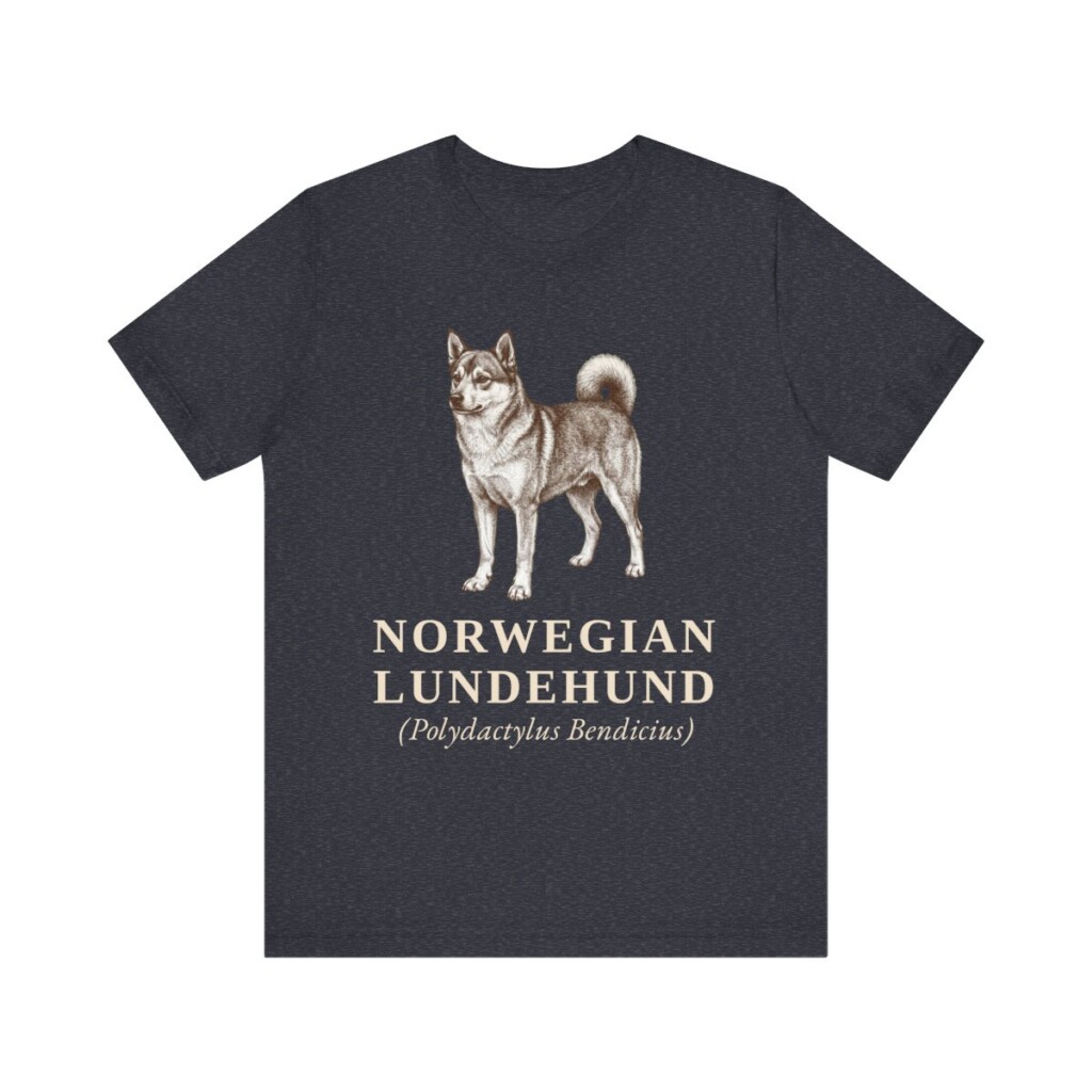 Norwegian Lundehund Latin Shirt, Vintage Dog Sketch Tee, Dog Latin Gift