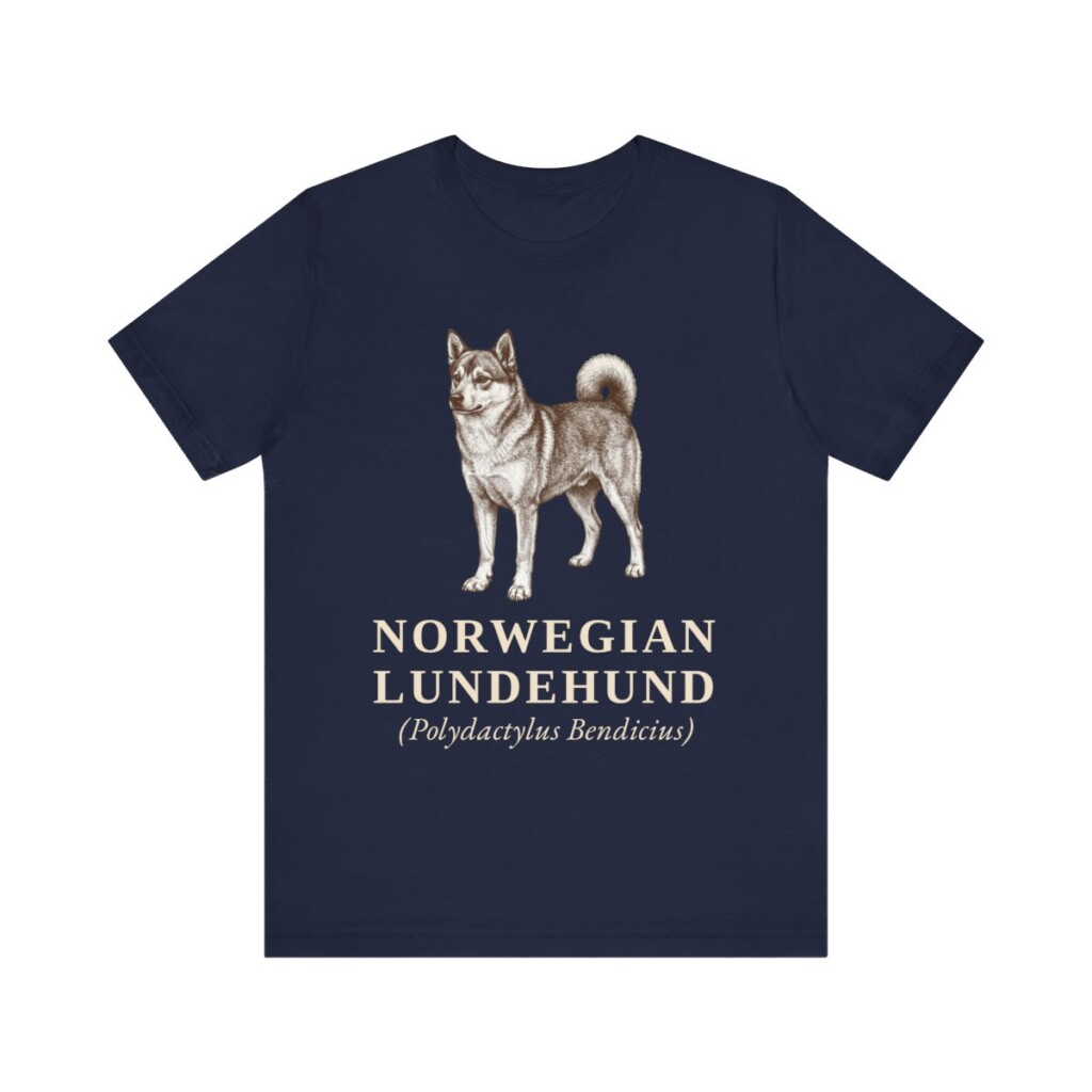Norwegian Lundehund Latin Shirt, Vintage Dog Sketch Tee, Dog Latin Gift