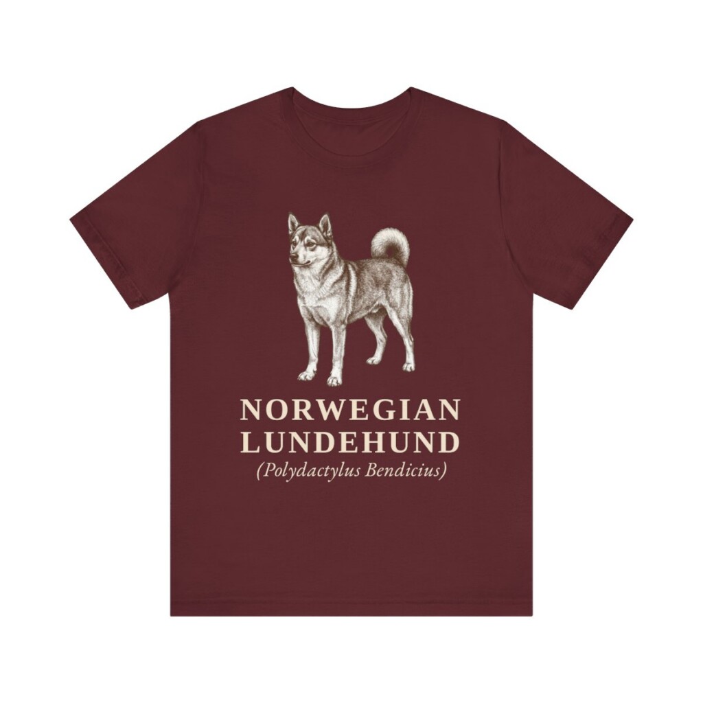 Norwegian Lundehund Latin Shirt, Vintage Dog Sketch Tee, Dog Latin Gift