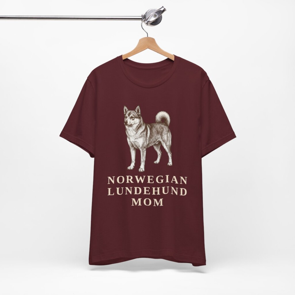 Norwegian Lundehund Mom Shirt, Vintage Dog Sketch Tee, Dog Mom Gift
