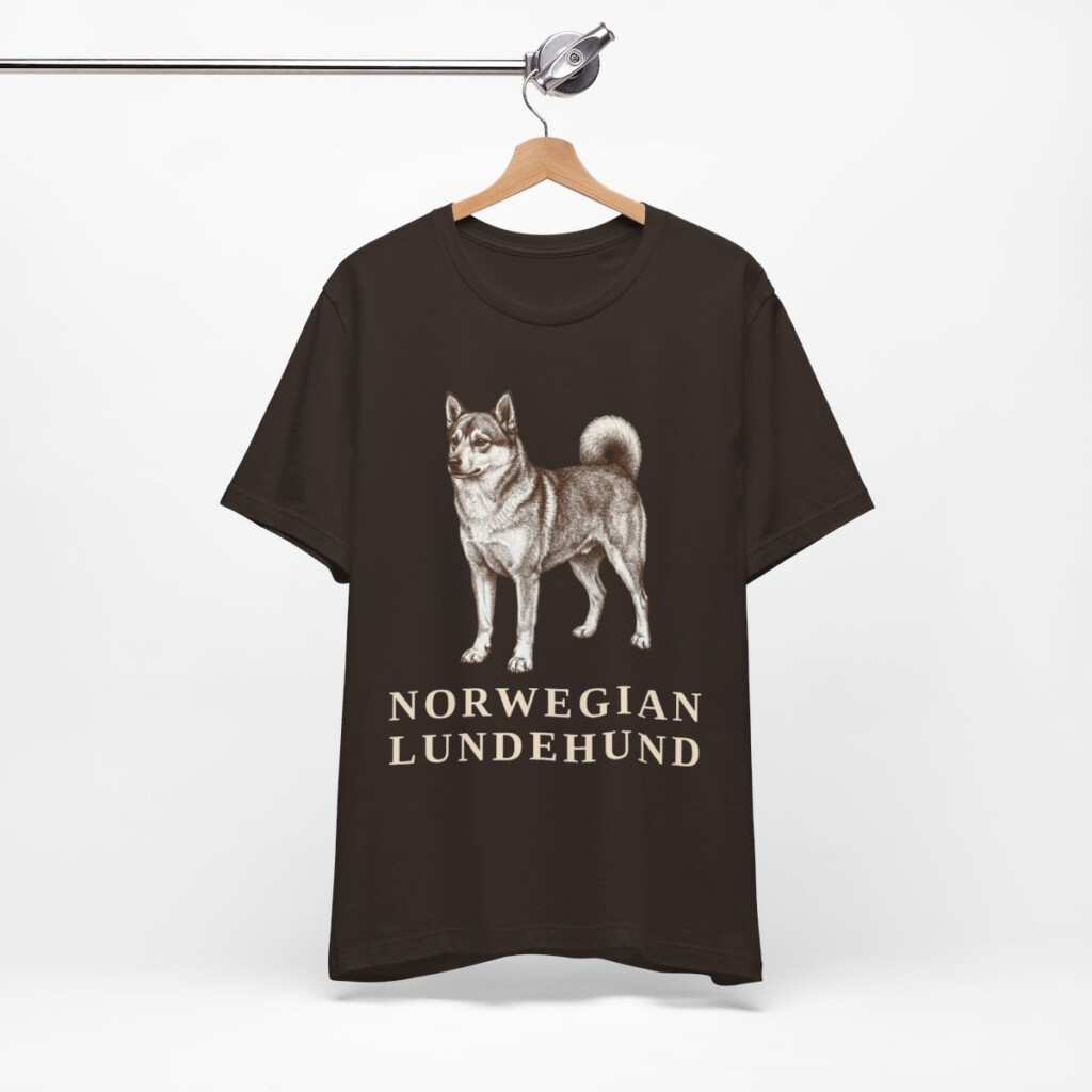 Norwegian Lundehund Shirt, Vintage Dog Sketch Tee, Dog Lover Gift