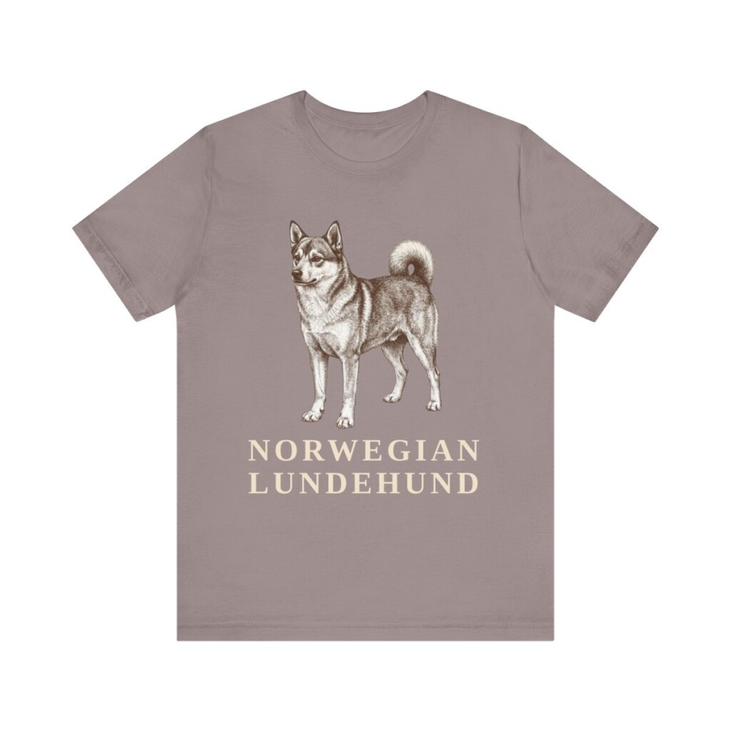 Norwegian Lundehund Shirt, Vintage Dog Sketch Tee, Dog Lover Gift