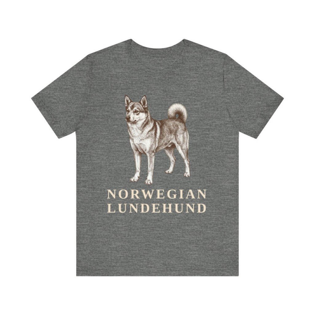 Norwegian Lundehund Shirt, Vintage Dog Sketch Tee, Dog Lover Gift