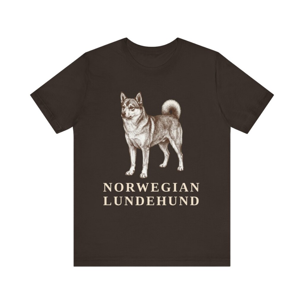Norwegian Lundehund Shirt, Vintage Dog Sketch Tee, Dog Lover Gift
