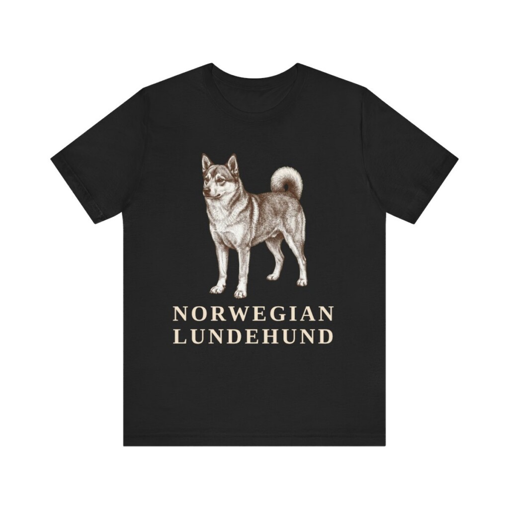Norwegian Lundehund Shirt, Vintage Dog Sketch Tee, Dog Lover Gift