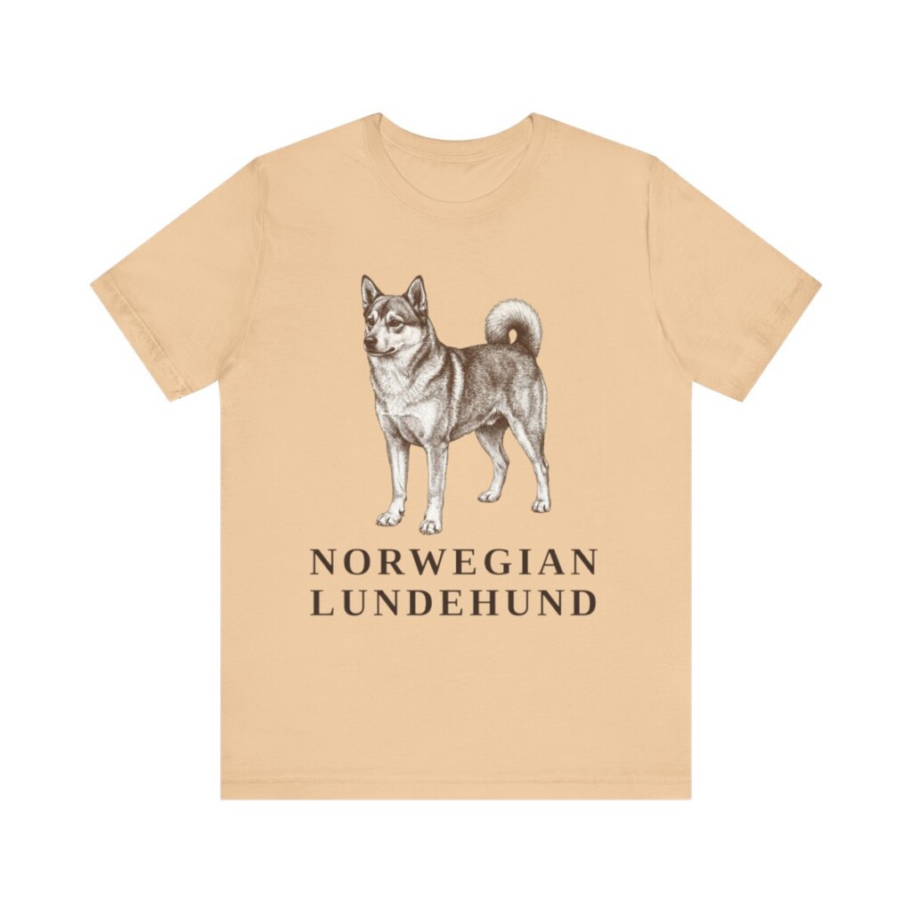 Norwegian Lundehund Shirt, Vintage Dog Sketch Tee, Dog Lover Gift