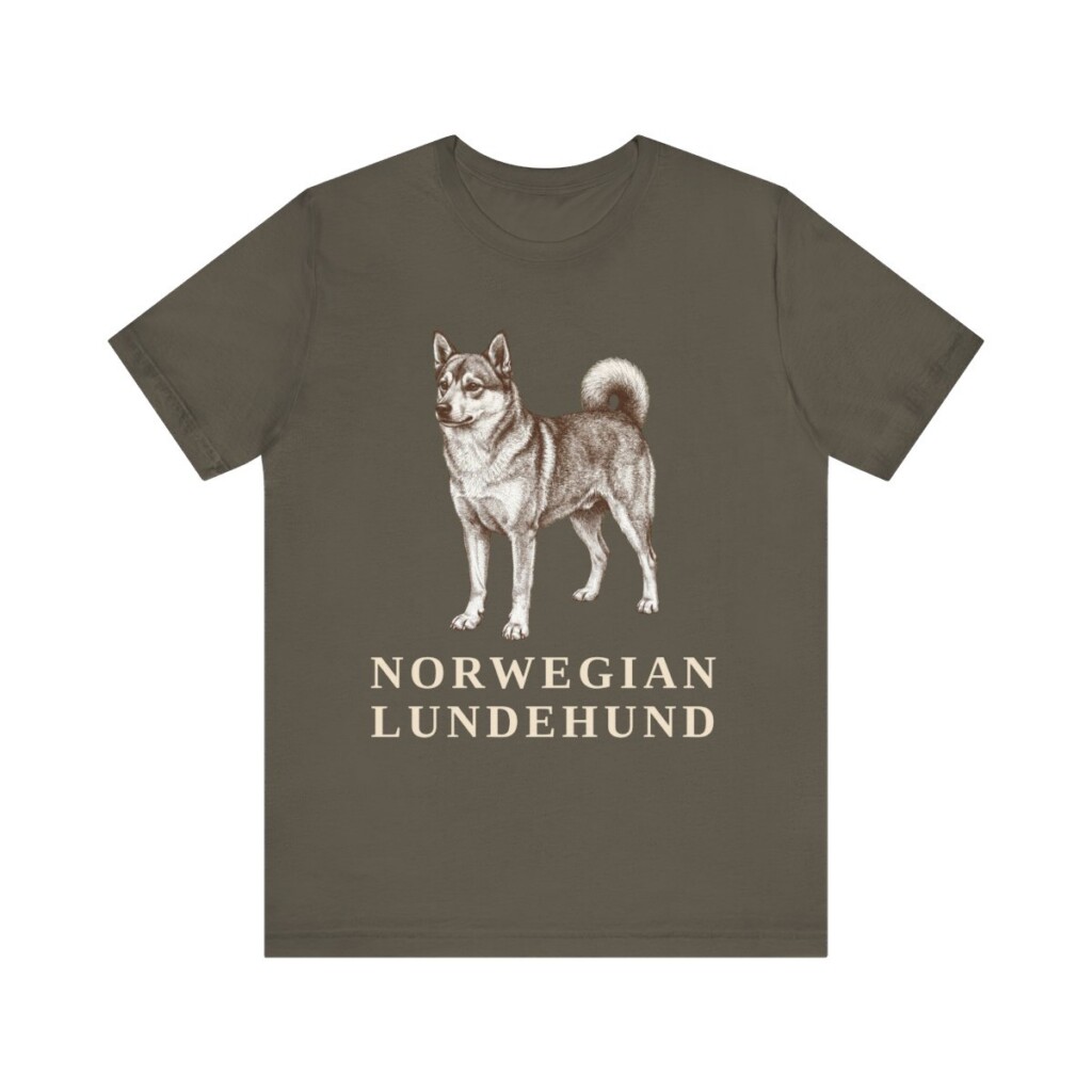 Norwegian Lundehund Shirt, Vintage Dog Sketch Tee, Dog Lover Gift