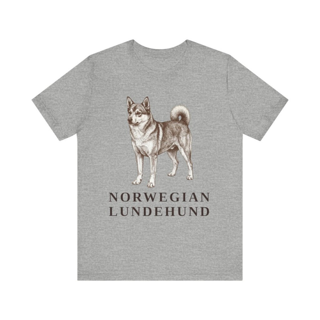 Norwegian Lundehund Shirt, Vintage Dog Sketch Tee, Dog Lover Gift