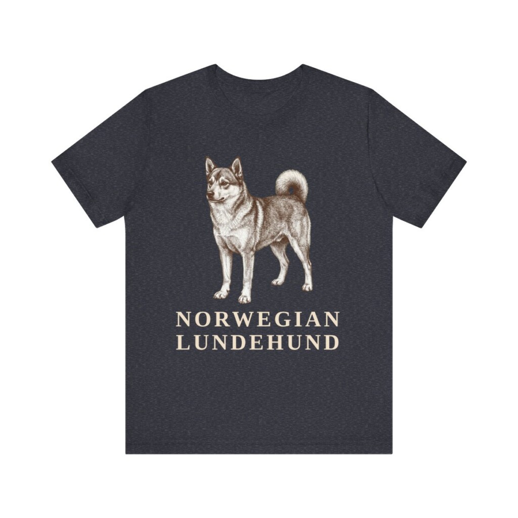 Norwegian Lundehund Shirt, Vintage Dog Sketch Tee, Dog Lover Gift