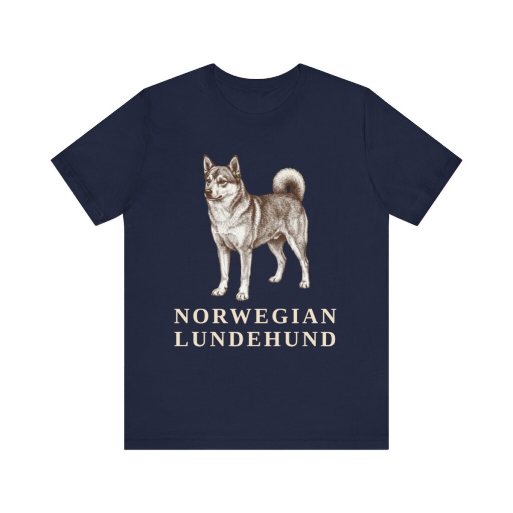 Norwegian Lundehund Shirt, Vintage Dog Sketch Tee, Dog Lover Gift