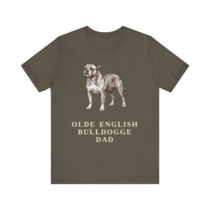 Olde English Bulldogge Dad Shirt, Vintage Dog Sketch Tee, Dog Dad Gift