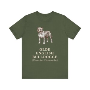Olde English Bulldogge Latin Shirt, Vintage Dog Sketch Tee, Dog Latin Gift