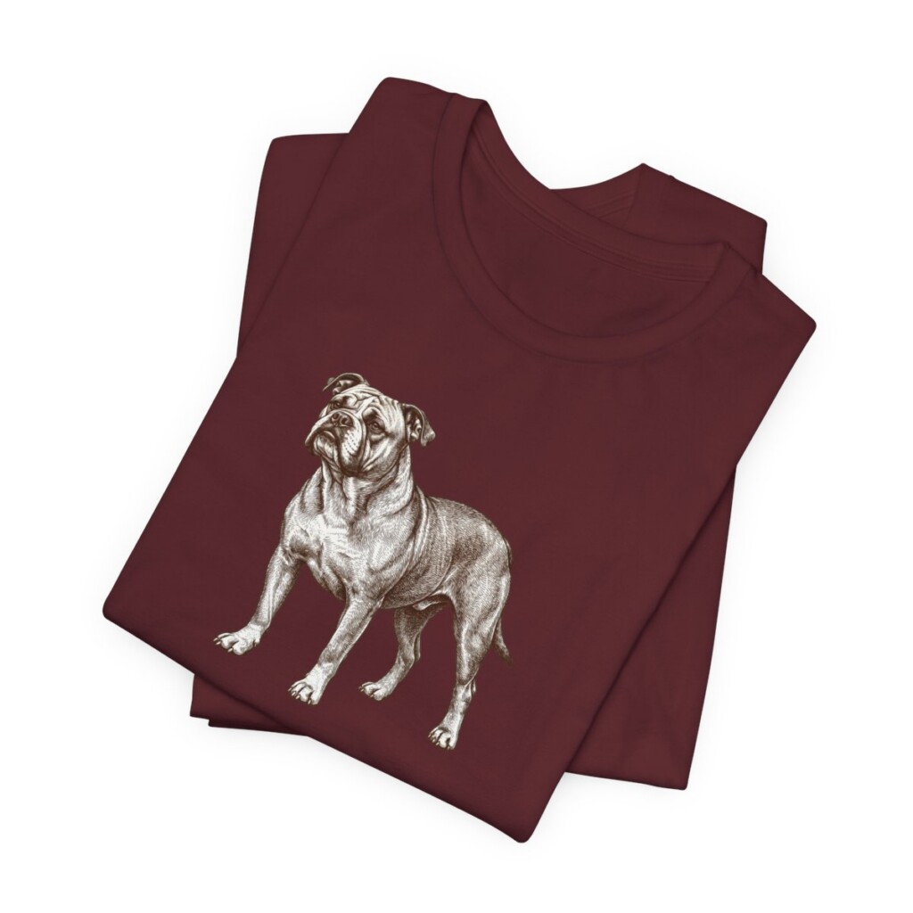 Olde English Bulldogge Latin Shirt, Vintage Dog Sketch Tee, Dog Latin Gift