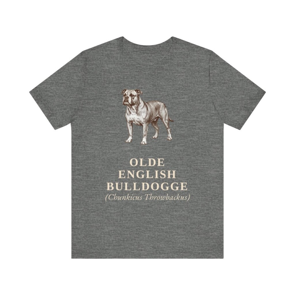 Olde English Bulldogge Latin Shirt, Vintage Dog Sketch Tee, Dog Latin Gift