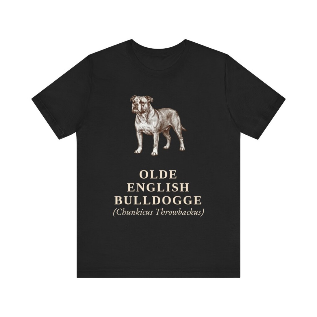 Olde English Bulldogge Latin Shirt, Vintage Dog Sketch Tee, Dog Latin Gift