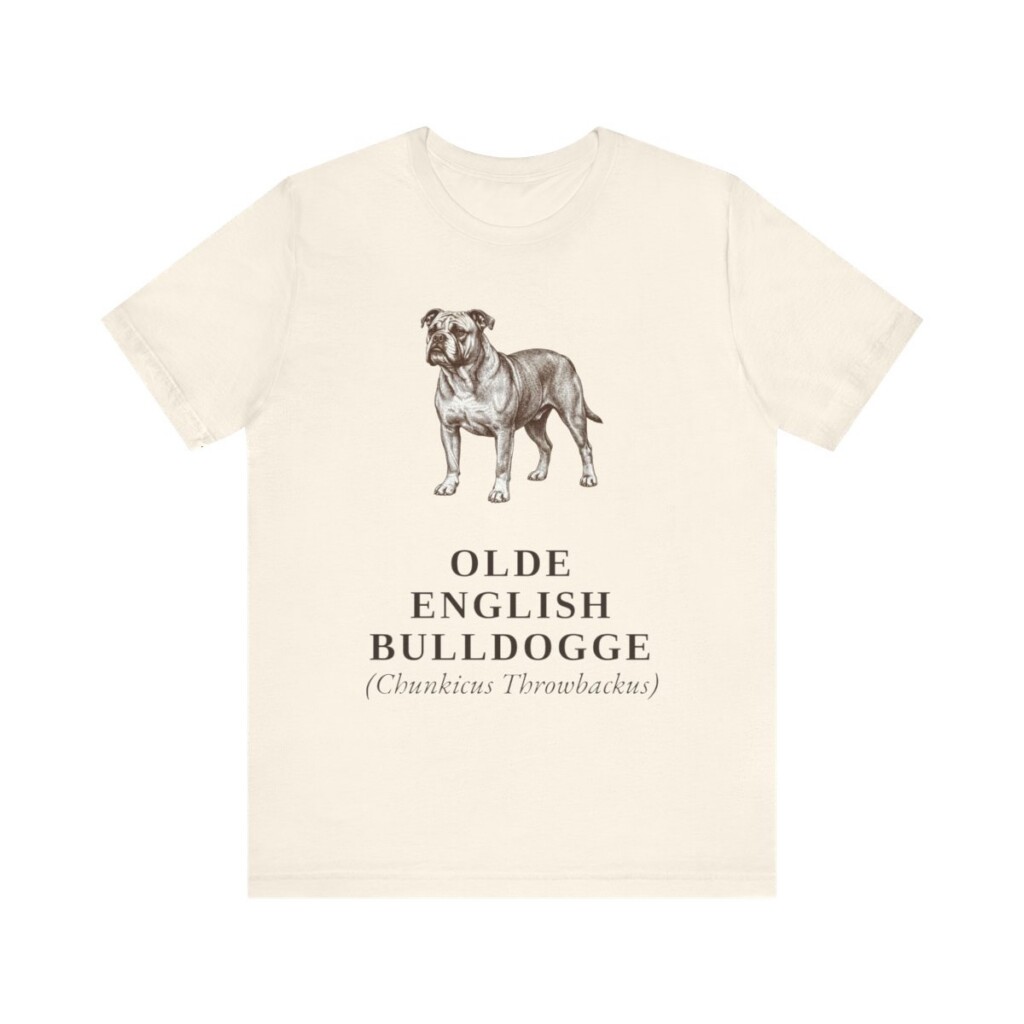Olde English Bulldogge Latin Shirt, Vintage Dog Sketch Tee, Dog Latin Gift