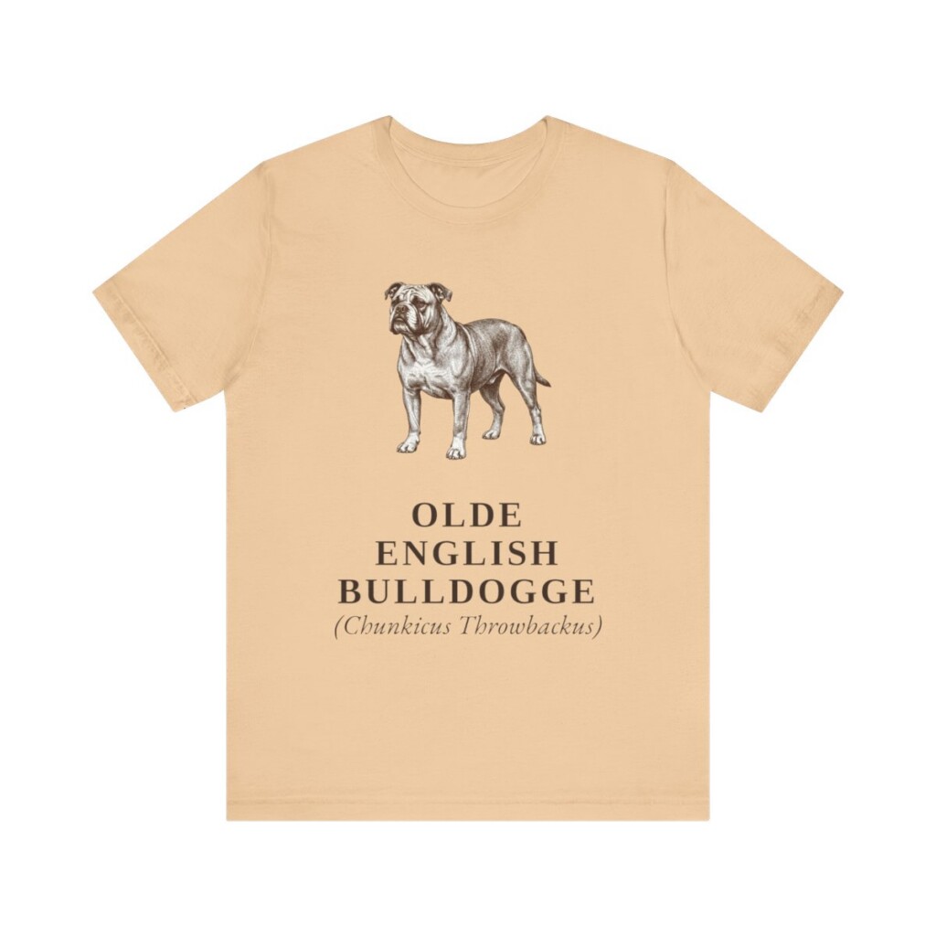 Olde English Bulldogge Latin Shirt, Vintage Dog Sketch Tee, Dog Latin Gift