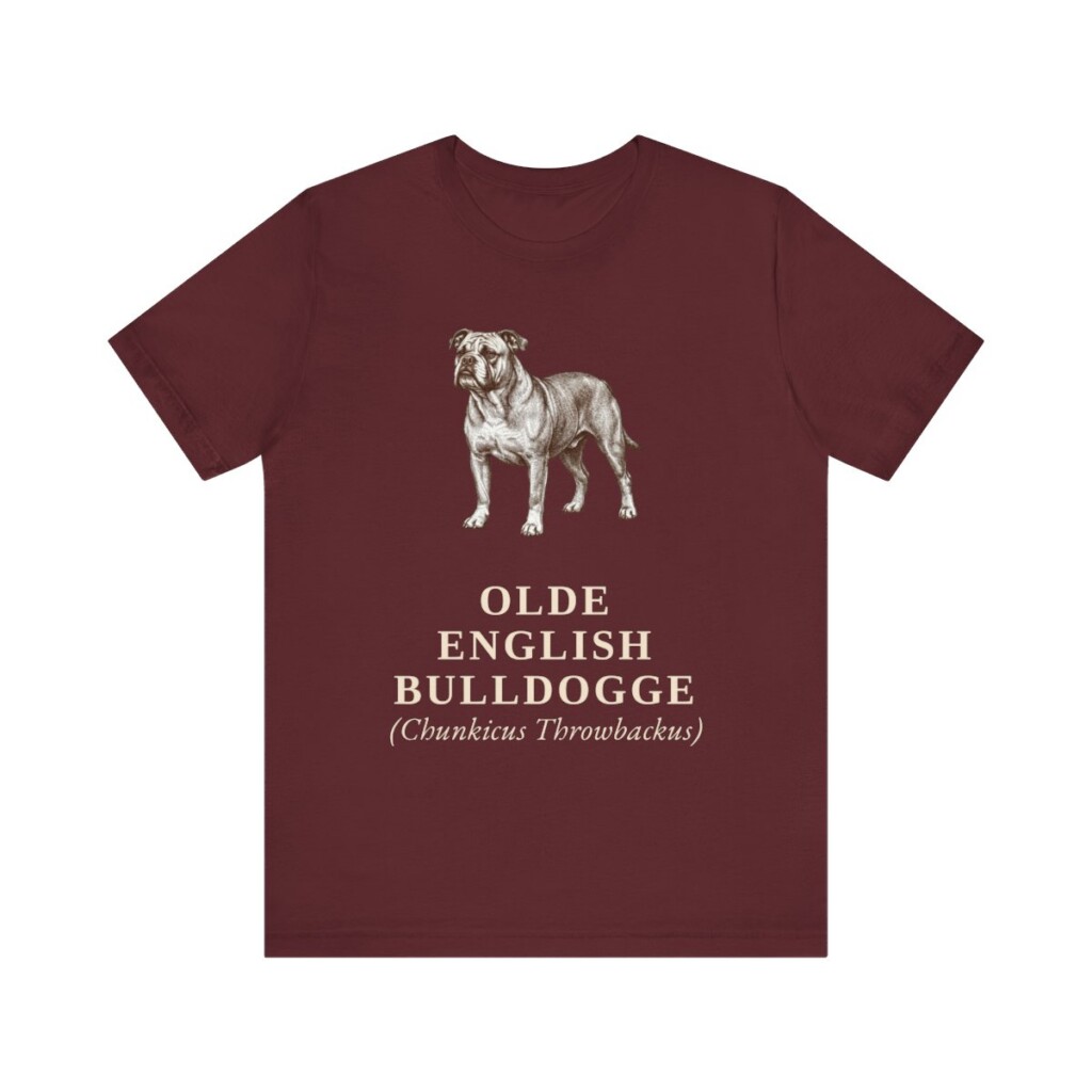 Olde English Bulldogge Latin Shirt, Vintage Dog Sketch Tee, Dog Latin Gift