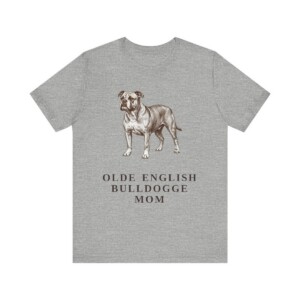 Olde English Bulldogge Mom Shirt, Vintage Dog Sketch Tee, Dog Mom Gift