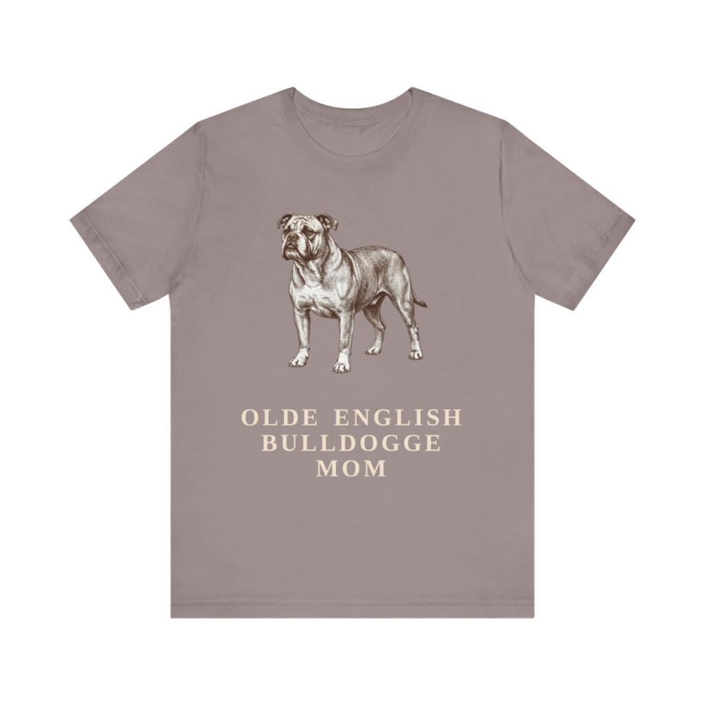 Olde English Bulldogge Mom Shirt, Vintage Dog Sketch Tee, Dog Mom Gift