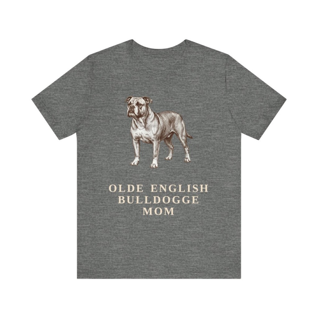 Olde English Bulldogge Mom Shirt, Vintage Dog Sketch Tee, Dog Mom Gift