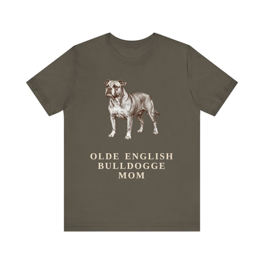Olde English Bulldogge Mom Shirt, Vintage Dog Sketch Tee, Dog Mom Gift