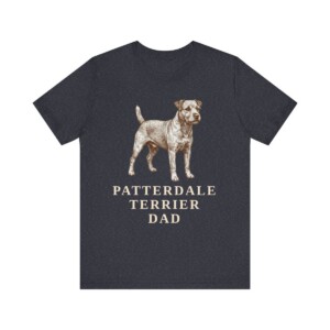 Patterdale Terrier Dad Shirt, Vintage Dog Sketch Tee, Dog Dad Gift