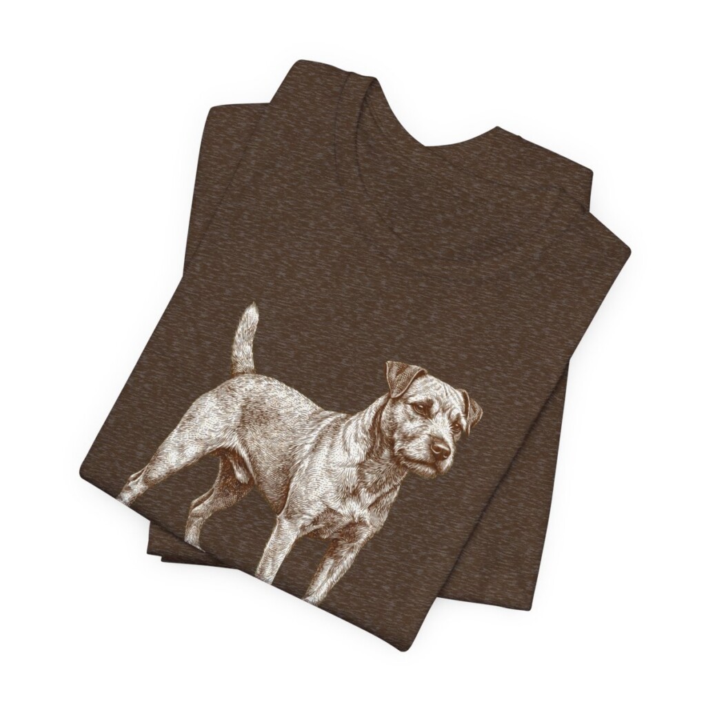 Patterdale Terrier Dad Shirt, Vintage Dog Sketch Tee, Dog Dad Gift