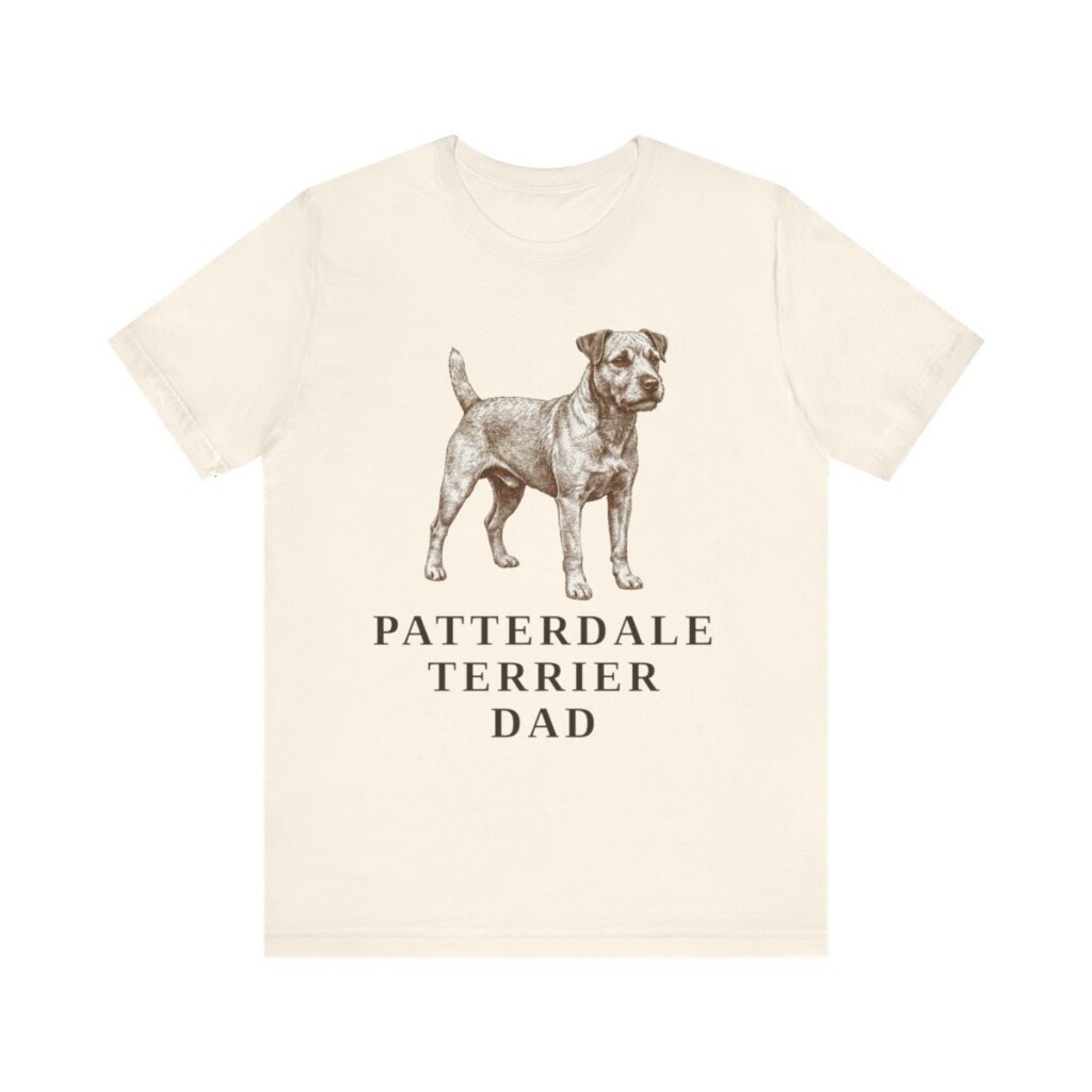 Patterdale Terrier Dad Shirt, Vintage Dog Sketch Tee, Dog Dad Gift