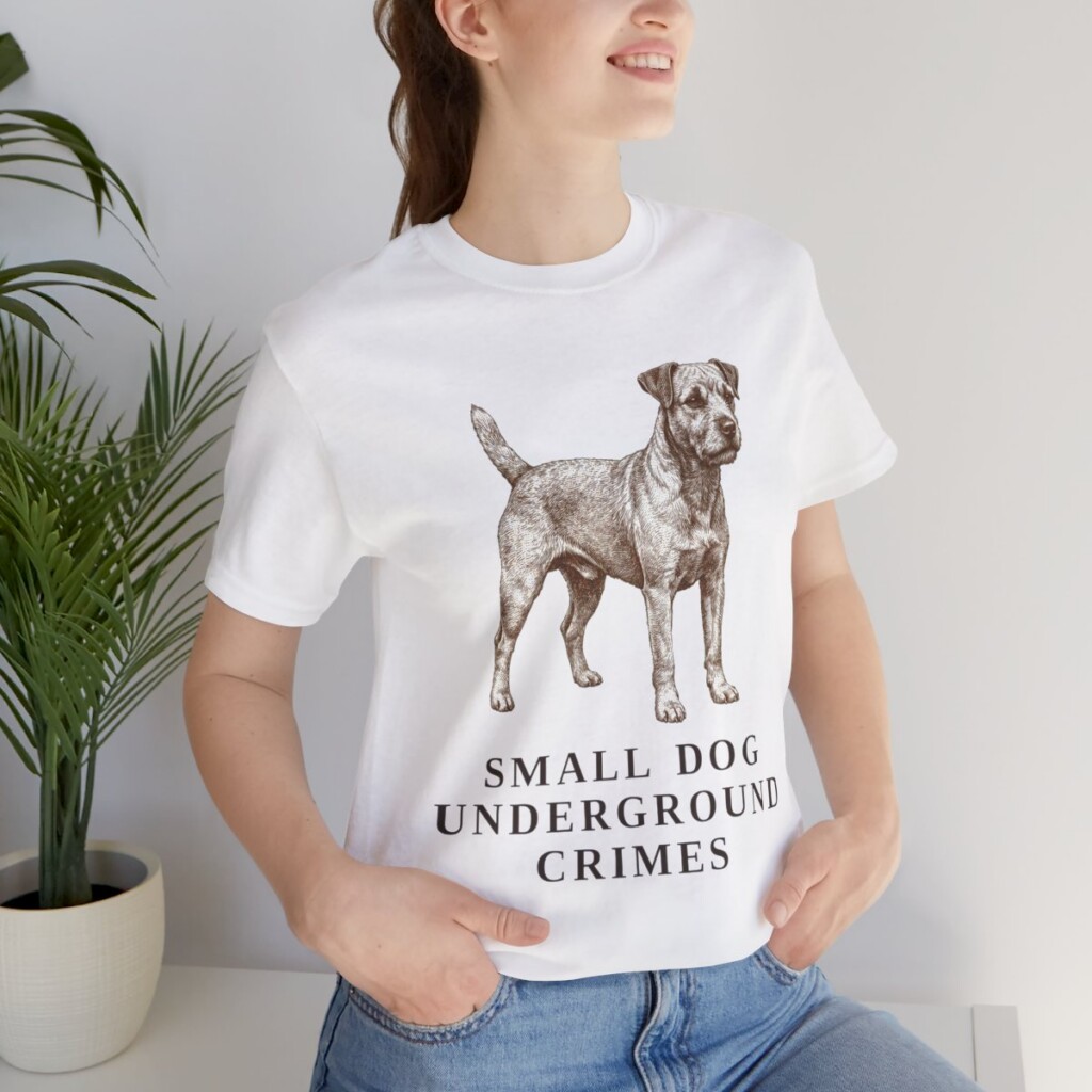 Patterdale Terrier Humor Shirt, Vintage Dog Sketch Tee, Dog Humor Gift
