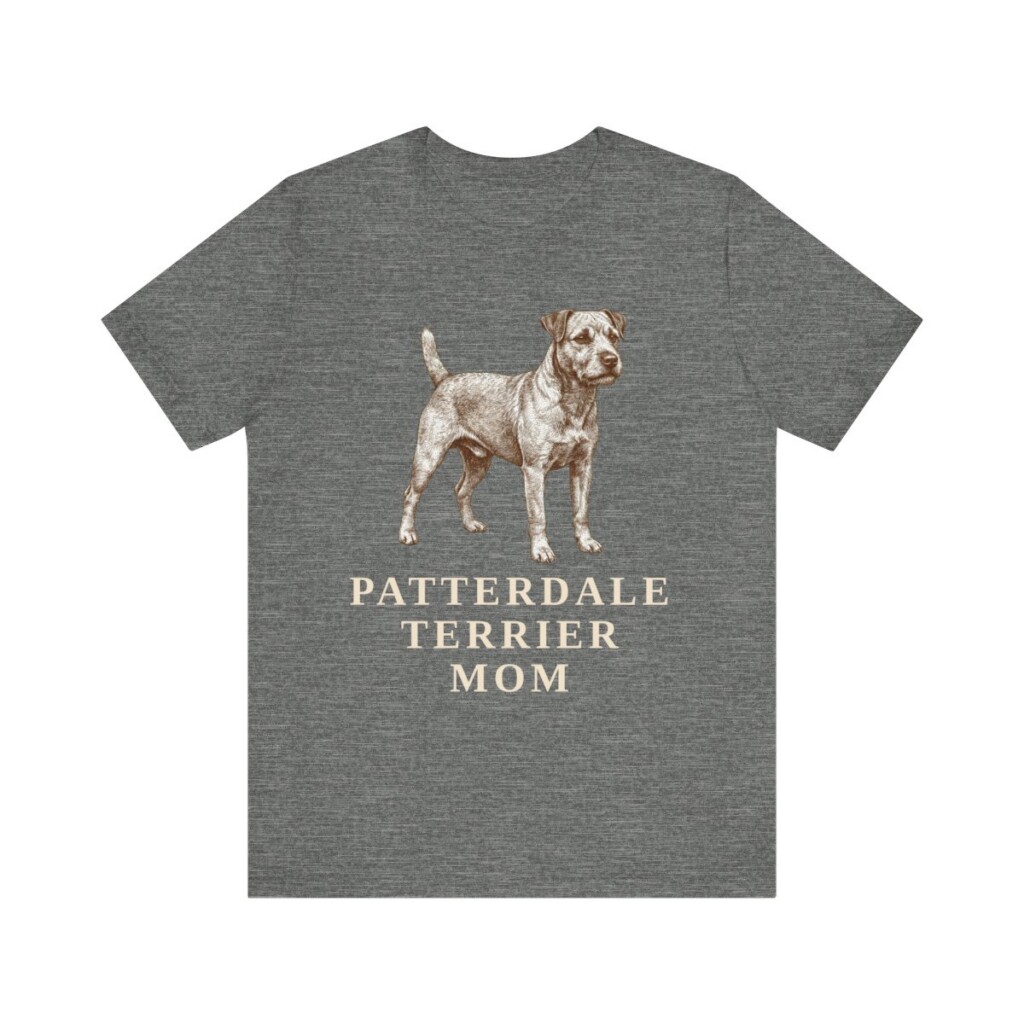 Patterdale Terrier Mom Shirt, Vintage Dog Sketch Tee, Dog Mom Gift
