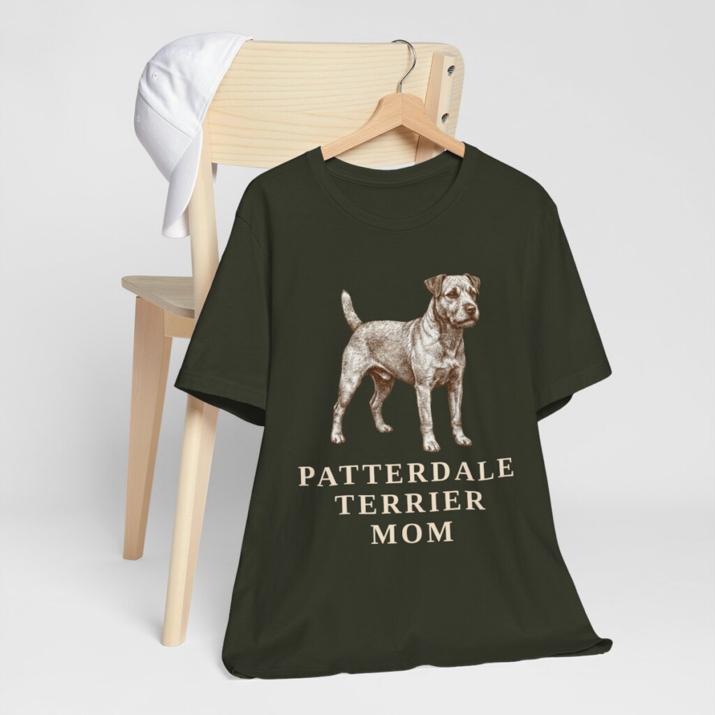 Patterdale Terrier Mom Shirt, Vintage Dog Sketch Tee, Dog Mom Gift