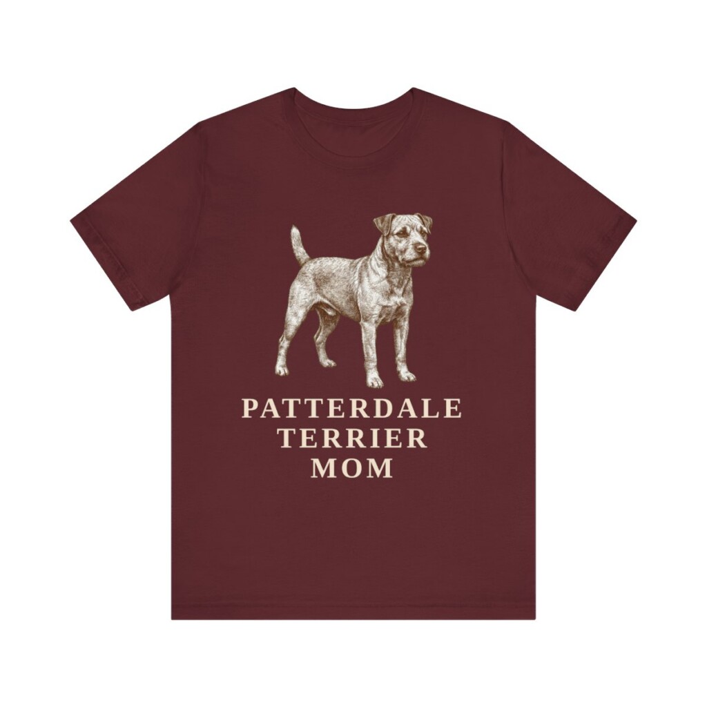 Patterdale Terrier Mom Shirt, Vintage Dog Sketch Tee, Dog Mom Gift