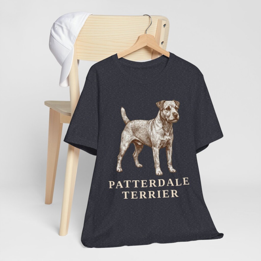 Patterdale Terrier Shirt, Vintage Dog Sketch Tee, Dog Lover Gift