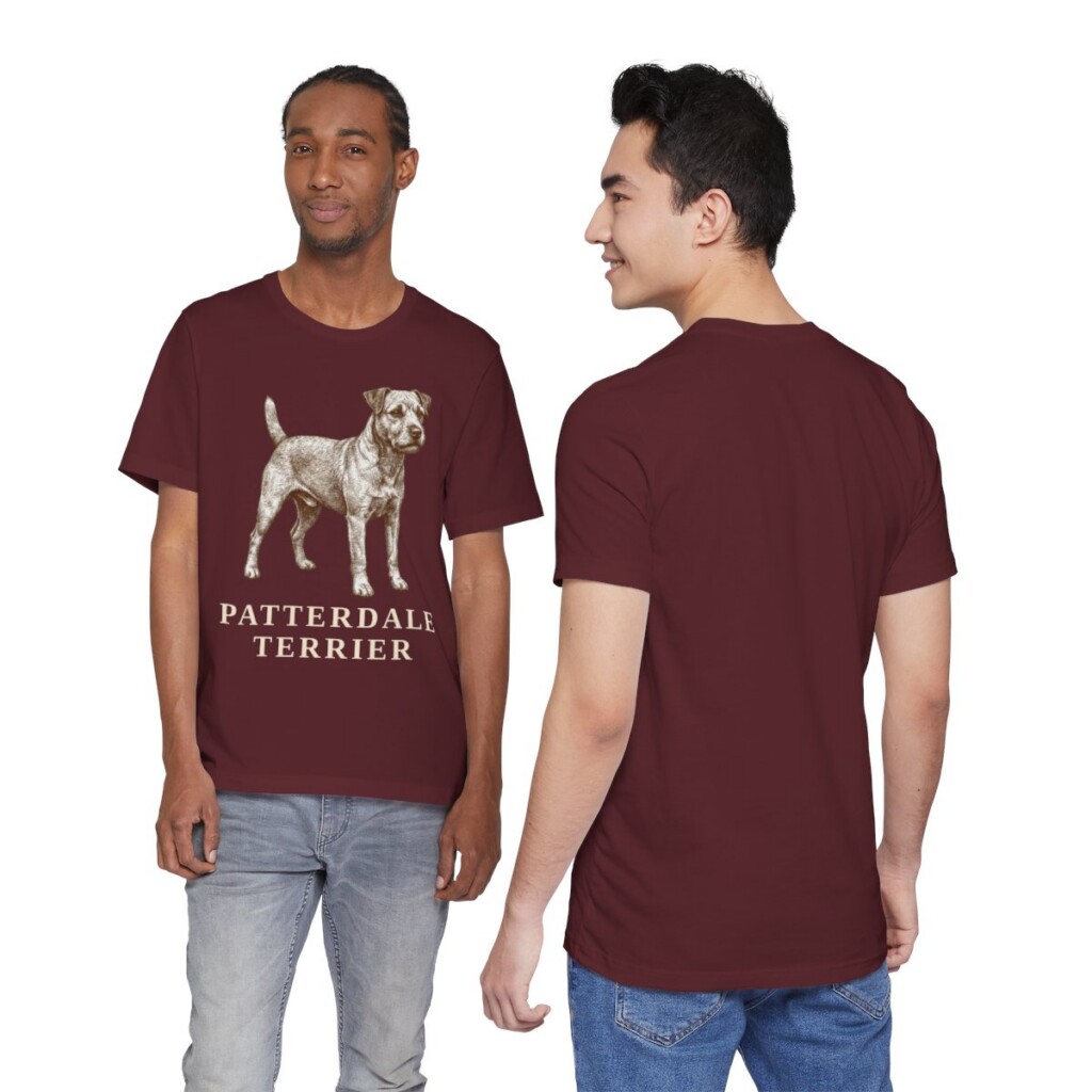 Patterdale Terrier Shirt, Vintage Dog Sketch Tee, Dog Lover Gift