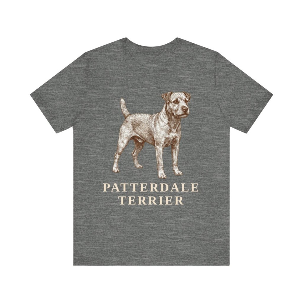 Patterdale Terrier Shirt, Vintage Dog Sketch Tee, Dog Lover Gift