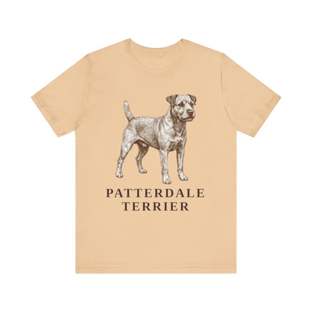 Patterdale Terrier Shirt, Vintage Dog Sketch Tee, Dog Lover Gift