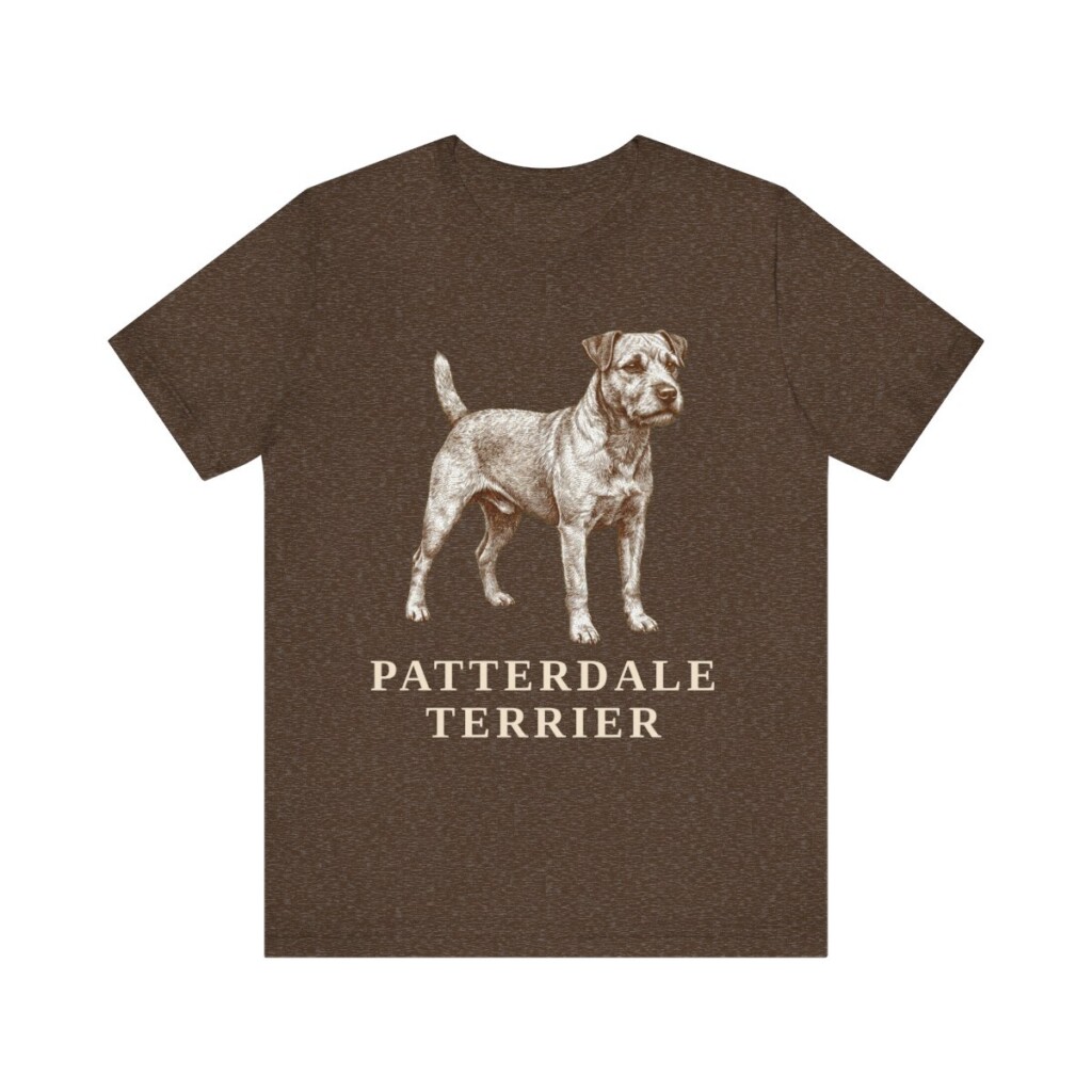 Patterdale Terrier Shirt, Vintage Dog Sketch Tee, Dog Lover Gift