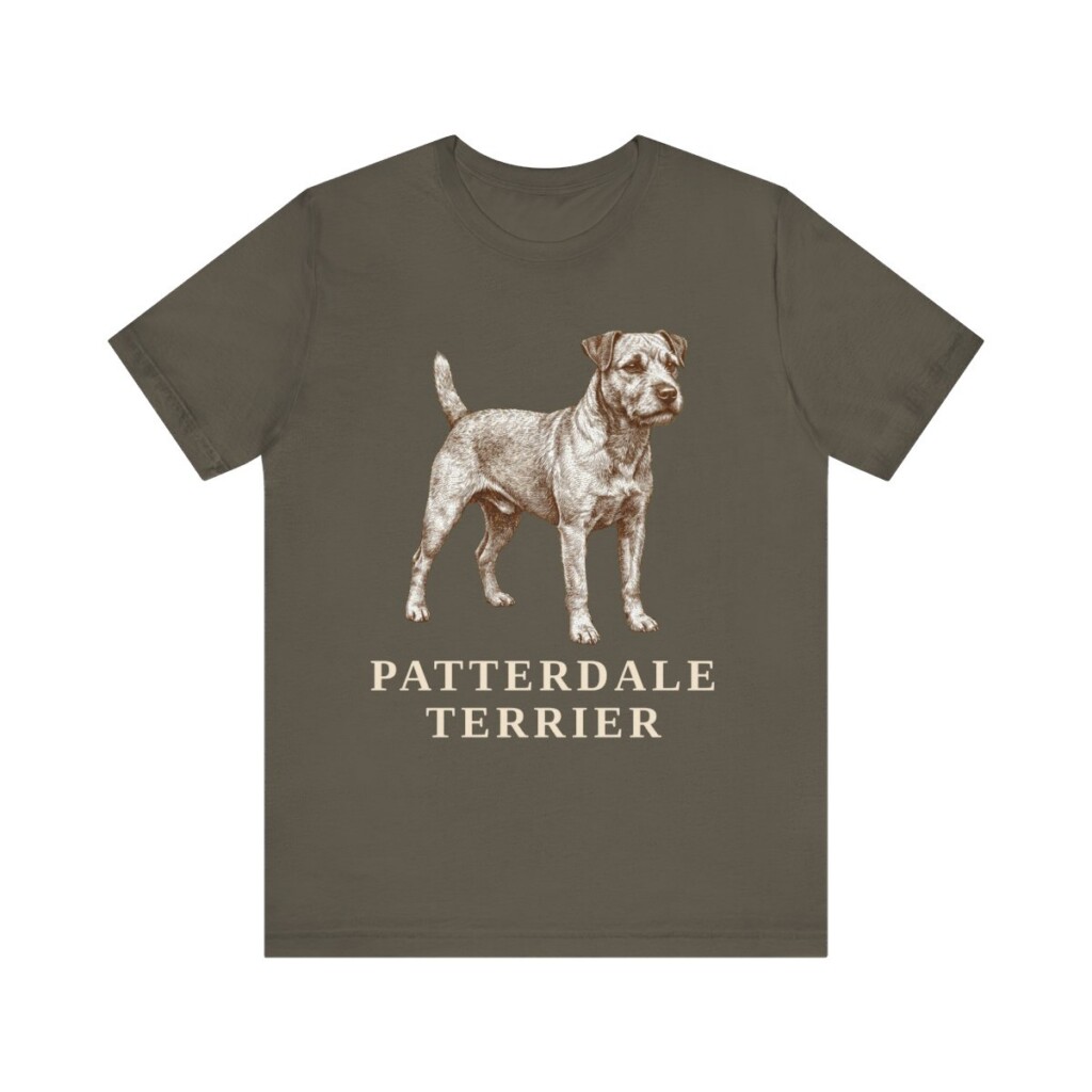 Patterdale Terrier Shirt, Vintage Dog Sketch Tee, Dog Lover Gift
