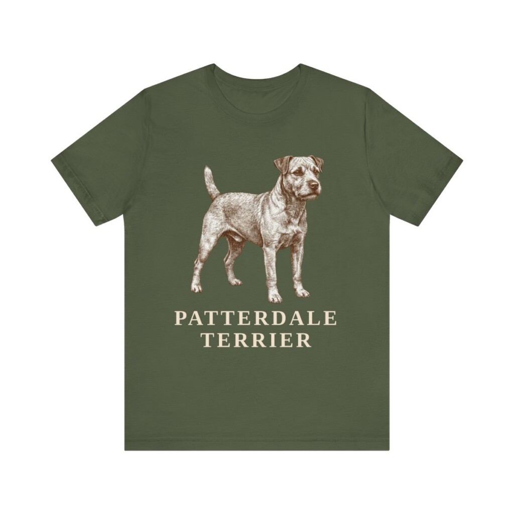 Patterdale Terrier Shirt, Vintage Dog Sketch Tee, Dog Lover Gift