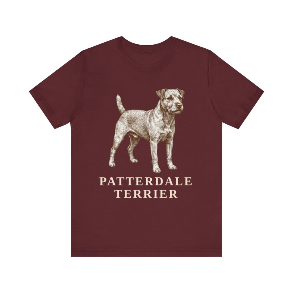 Patterdale Terrier Shirt, Vintage Dog Sketch Tee, Dog Lover Gift