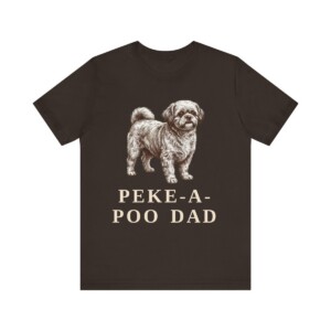 Peke-A-Poo Dad Shirt, Vintage Dog Sketch Tee, Dog Dad Gift