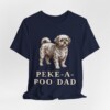Peke-A-Poo Dad Shirt, Vintage Dog Sketch Tee, Dog Dad Gift