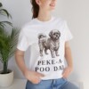 Peke-A-Poo Dad Shirt, Vintage Dog Sketch Tee, Dog Dad Gift
