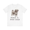 Peke-A-Poo Dad Shirt, Vintage Dog Sketch Tee, Dog Dad Gift