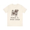 Peke-A-Poo Dad Shirt, Vintage Dog Sketch Tee, Dog Dad Gift